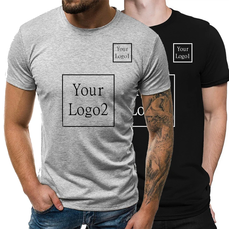 

T Shirt Harajuku Custom Your Own Logo Design Tee Casual Solid Breathable Cotton T Shirt