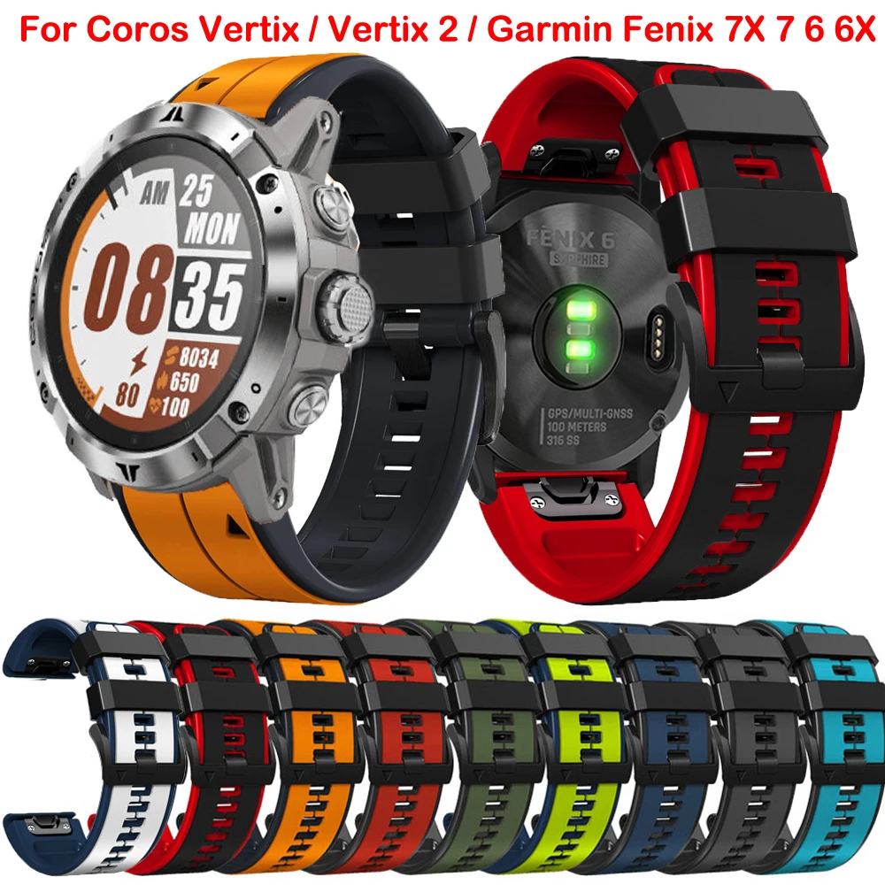 

For COROS Vertix 2 Strap 22 26mm Wristband Bracelet Quick Release For Garmin Fenix 7X 7 6X 6 5X 5 Epix Gen 2 Watch Band Belt