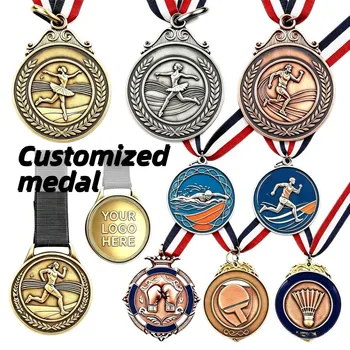 Medaglia Personalizzata per Premi di Competizione in Corsa, Danza, Nuoto, Boxe, Tennis da Tavolo, Badminton ed Eventi Sportivi