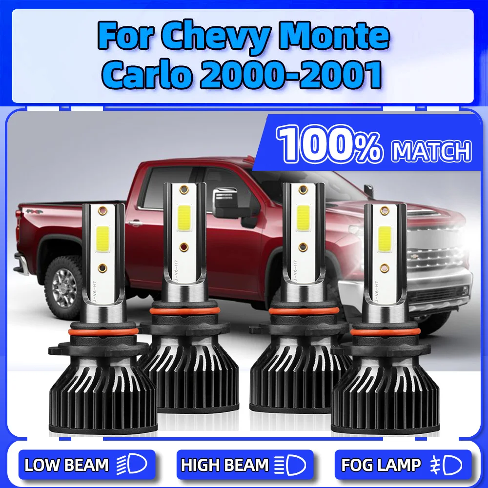 

240W High Power LED Headlight 40000LM CSP Chips Auto Lamps 6000K 12V High Low Beam Car Lights For Chevy Monte Carlo 2000 2001