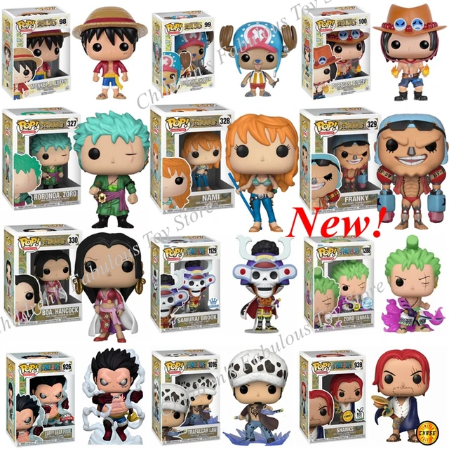 NEW FUNKO POP ONE PIECE all series Toy Brook Luffytaro chooper Shanks law  Character Model Action Figure Toys for Children Gifts