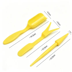 Garden Planter Kit with Succulent Planting and Bonsai Fertilizer Tools (Yellow - 3pcs)
