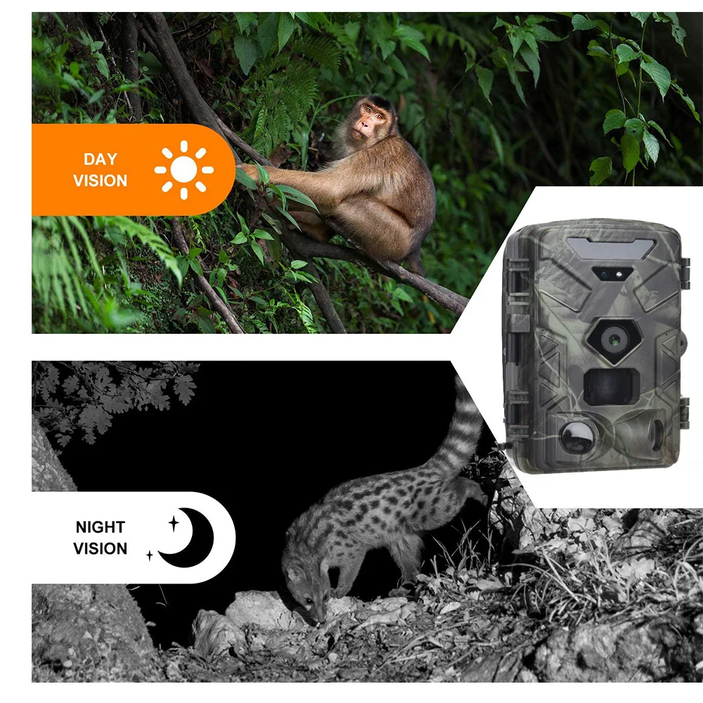 Trail Camera Night Vision Motion Activated Outdoor 50MP 4K Waterproof Nature Scouting Trap Game Cam Hide infrare Camera HC-881A