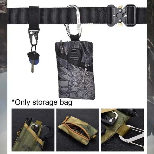 Portable Outdoor Sports Camouflage Belt Bag Tactical Coin Tactical Purse Bag Tool Hunt Camping Hand Running Storage Supplies 5