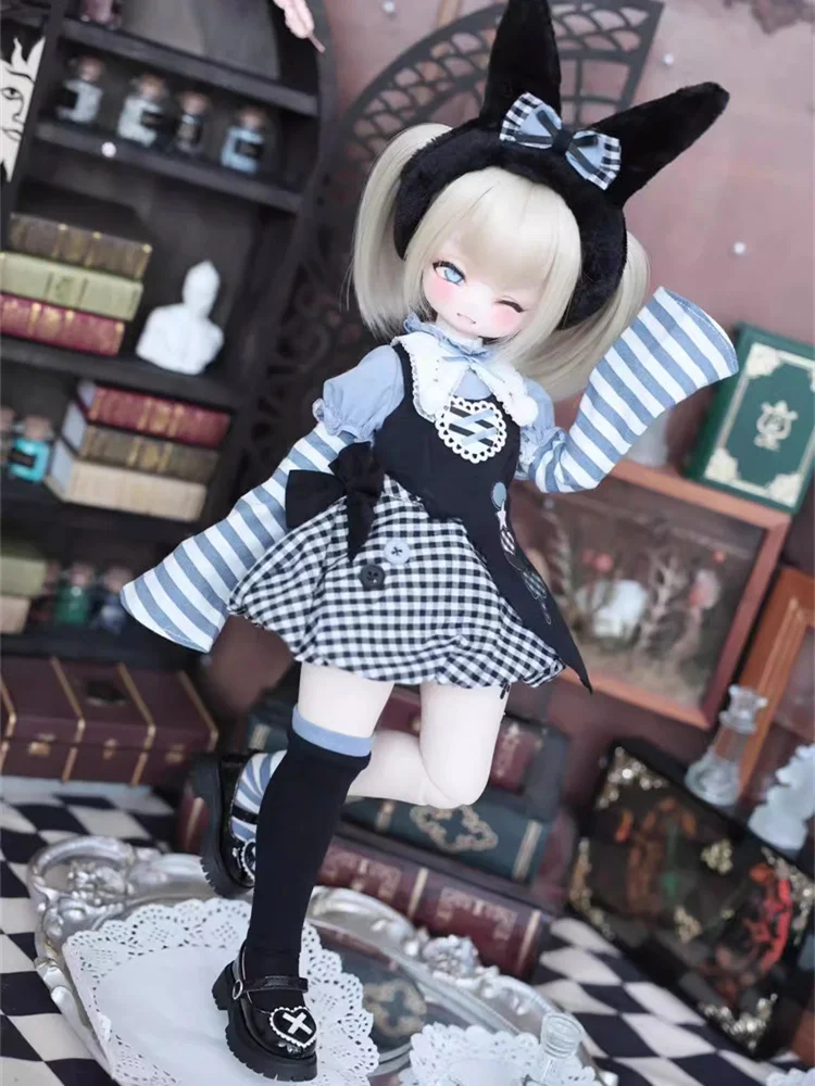New Arrival BJD Doll Clothes For 1/4 Doll Accessories MSD MDD Skirt Socks Headwear Doll Dress Up Gift Diy Clothes