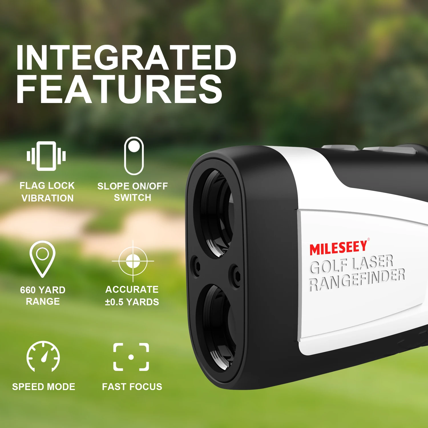 MILESEEY Rangefinder Golf 600M  Laser Range finder, Professional Golf Distance Meter with Slope Switch, Necessary Golf Supplies