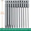 Hex Shank Torx Security Head Screwdriver Drill Set 4 Inch Length S2 Steel Torx Screwdriver Bit Set 11/12pcs Torx Head 1/4 Inch 6