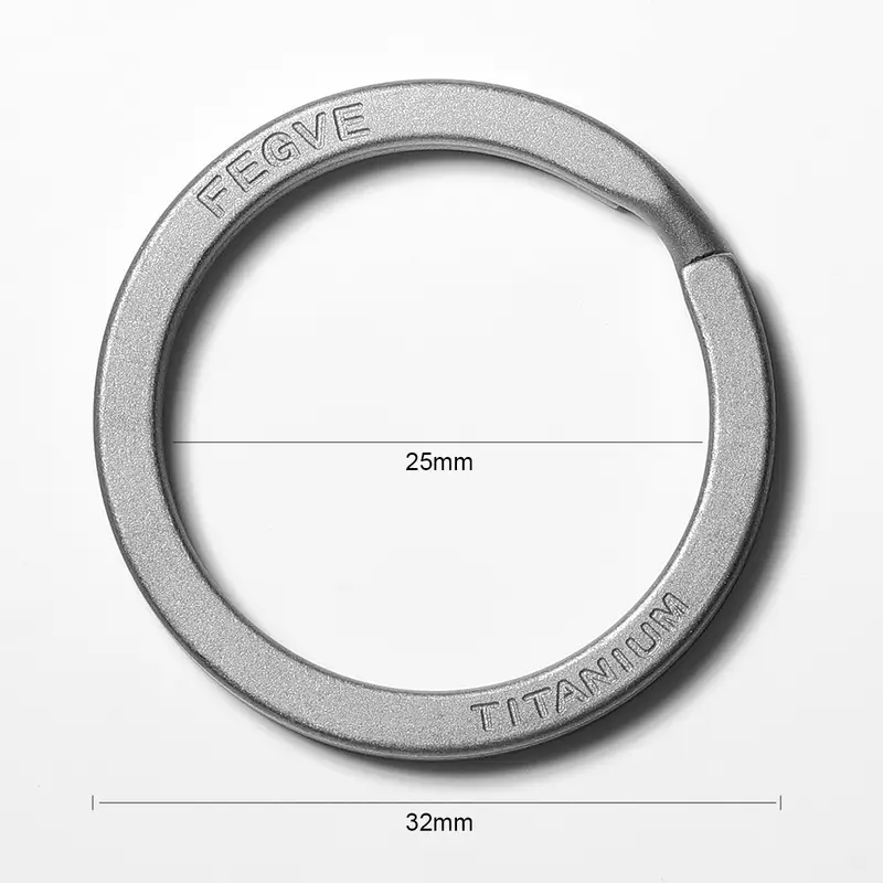 Black Titanium Keyring Car Men Flat Key Chain Rings Holder Lightweight EDC ARC Keychain Buckle for Accessories Gadgets Wholesale - Image 9
