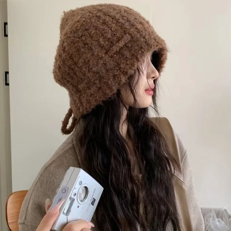 Knitted Wool Blend Hat 1