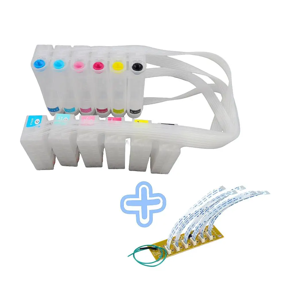 6색상 PP-100 PJIC1-PJIC6 칩 디코더가 포함된 Ciss 연속 잉크 공급 시스템 Epson PP100 PP-100AP PP-100II PP-50 프린터용