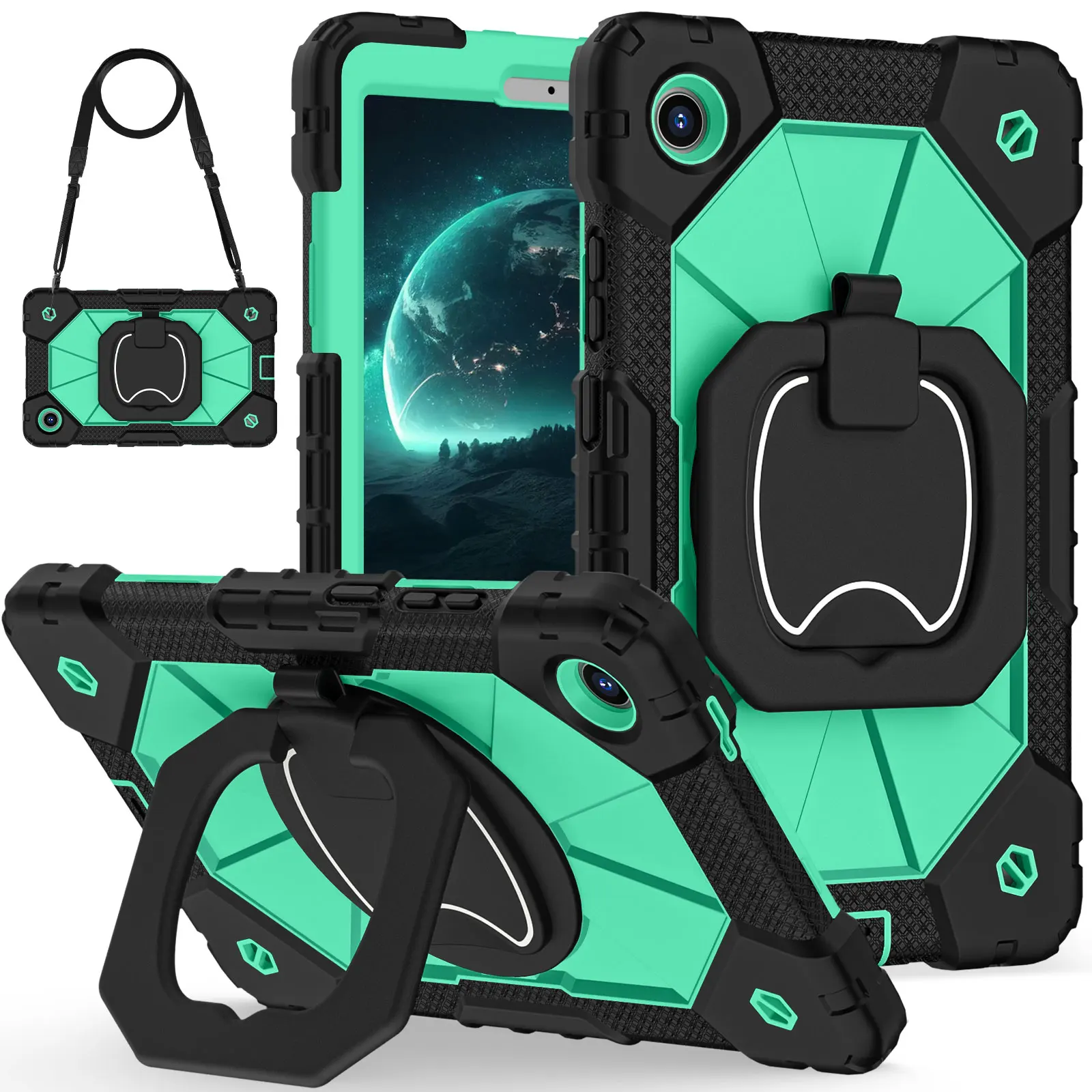 Child-Safe Protective Tablet Cover with Handle and Shoulder Strap