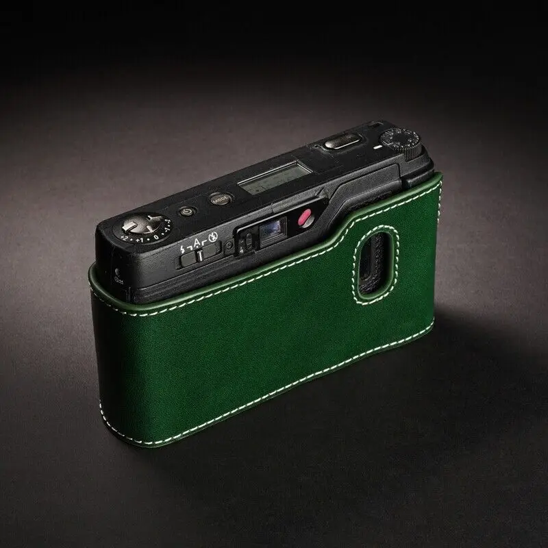 Per Ricoh Gr1V Gr1S Gr21 Custodia Per Mezza Fotocamera In Vera Pelle Fatta A Mano