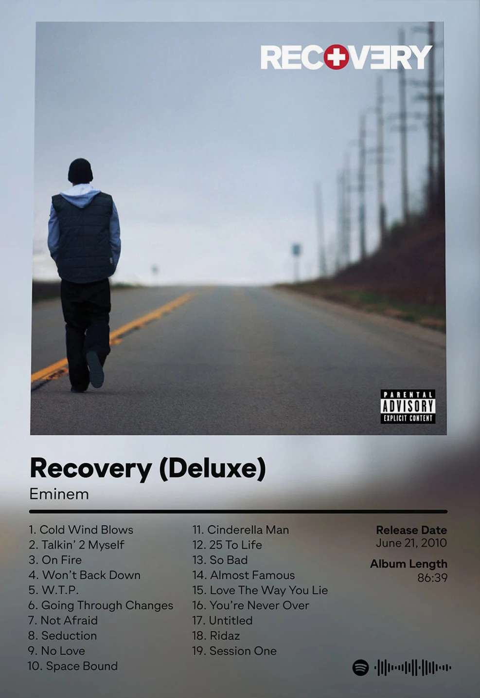 Eminem Recovery Deluxe Album Poster – A Symbol of Strength and Redemption 7