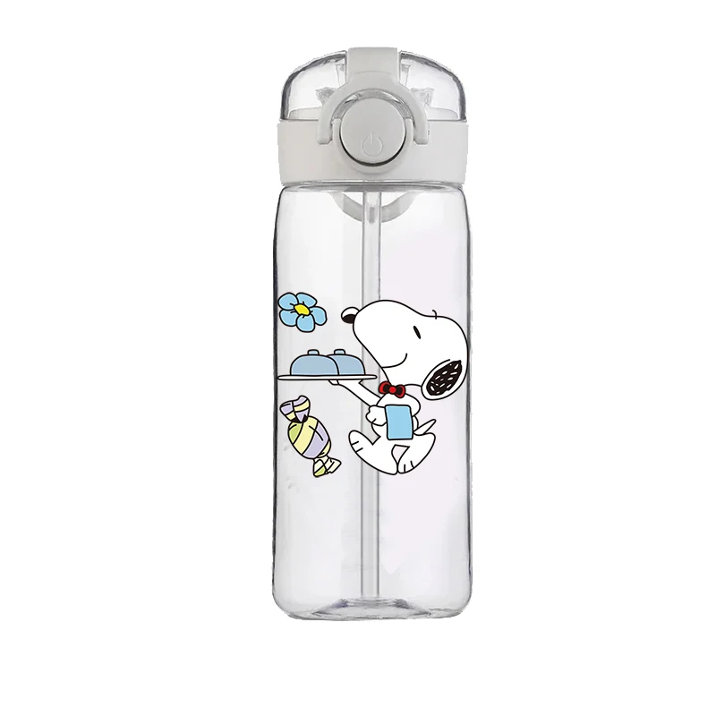 Anime Snoopy Cup Cartoon Drinking Cup Plastic Transparent Hand Children's Men and Women New Cute Direct Drinking Cup with Straw 4