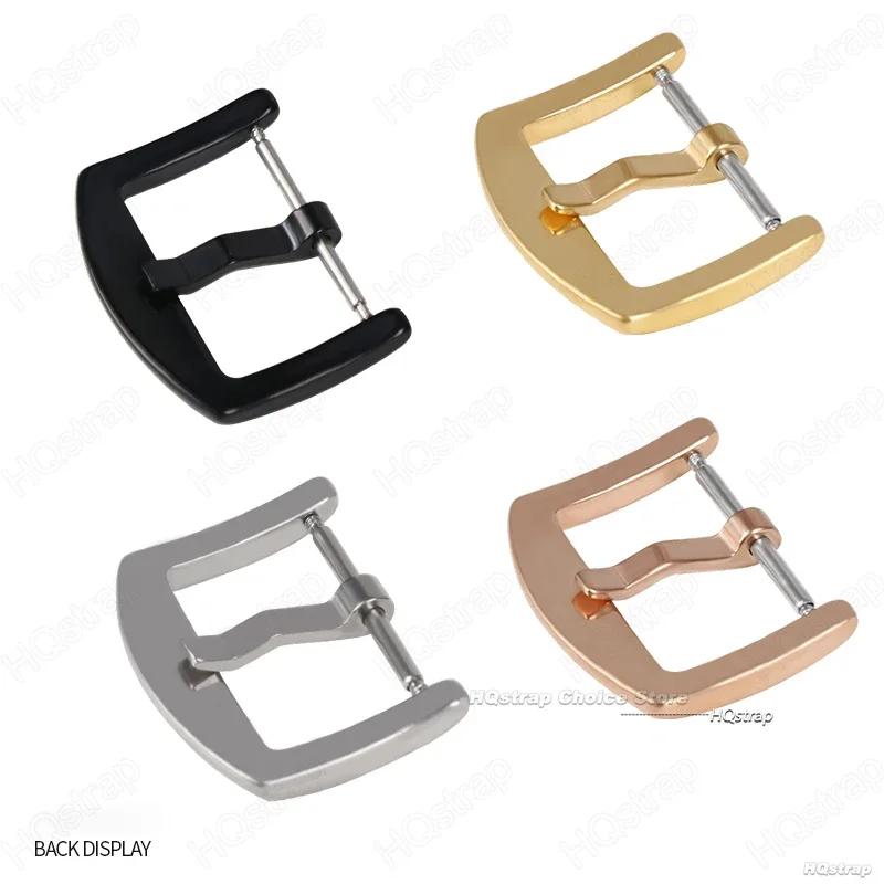 Stainless Steel Buckle - Watch Strap Clasp in Silver & Black for Watch Accessories and Repair