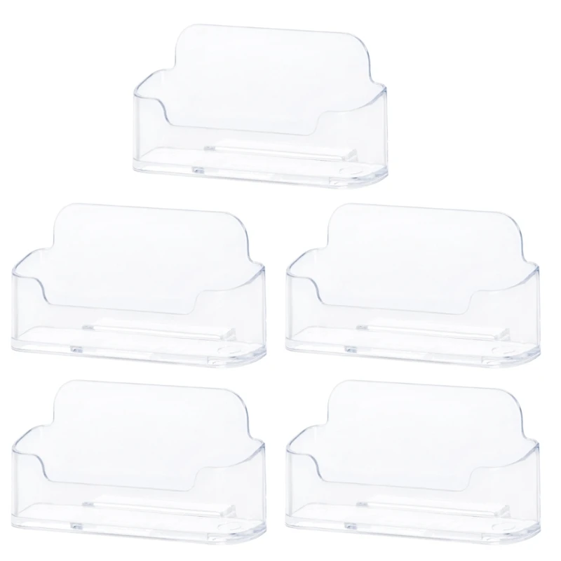 

5pcs Clear Business Card Display for Desk TradeShow Acrylic Business Card Holder