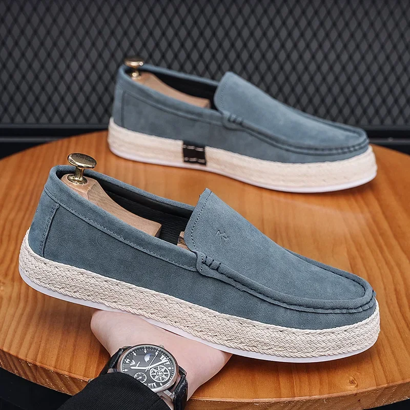Casual Shoes for Men Fashion Men's Suede Loafers New Comfortable Soft Male Board Shoes Hard Wearing Men's Flats Chaussure Hommes 3