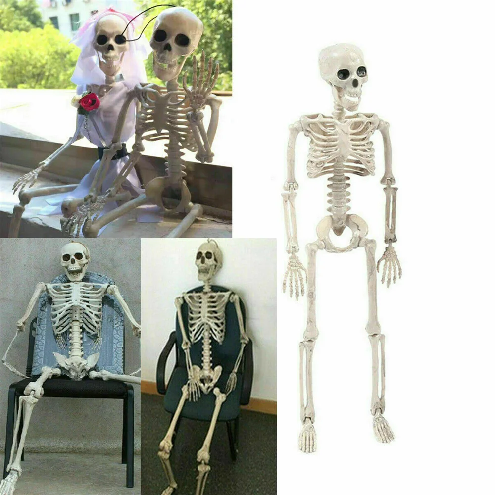 Halloween Movable Skeleton Human Model Skull Full Body Mini Figure Toy