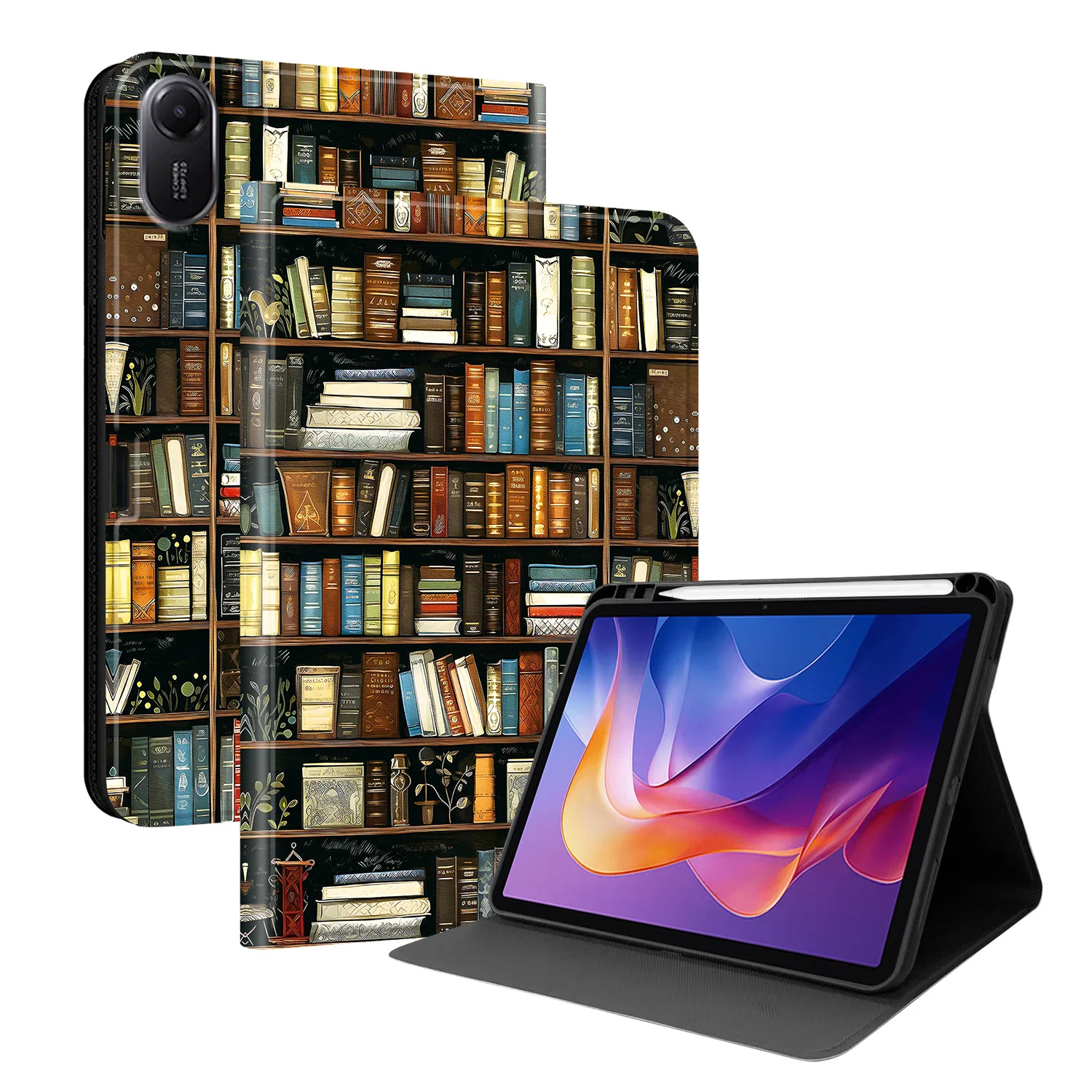 Premium Tablet Stand Cover with Pencil Holder - Universal Fit