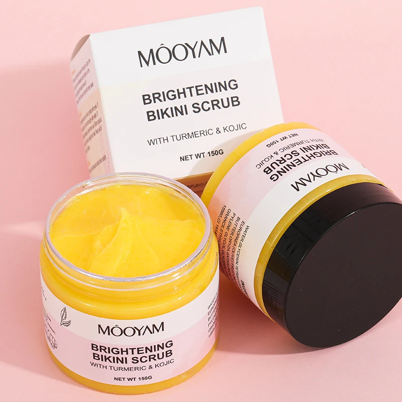 Turmeric Kojic Brightening Bikini Scrub Natural Plant Deep Cleansing Moisturizing Body Scrub Skincare Products