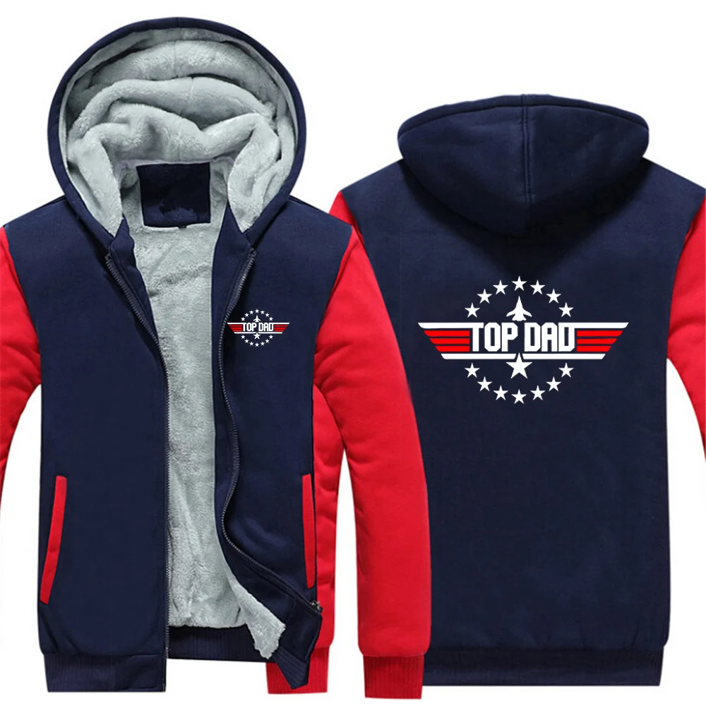 Mens Autumn Winter Hoodie TopGun Jet Logo Printed