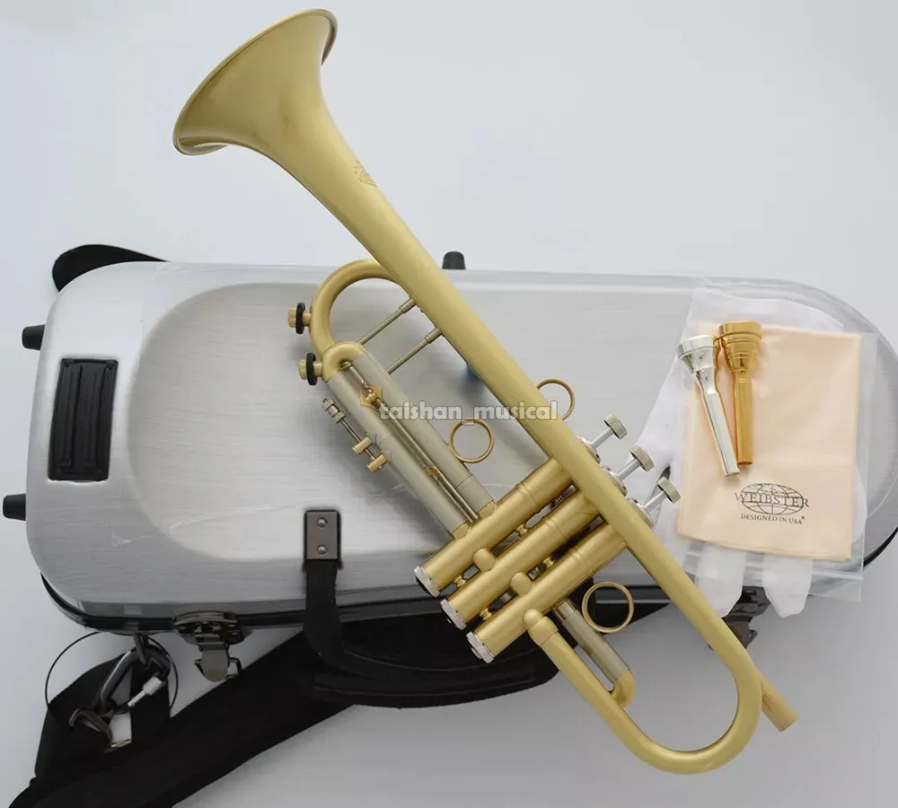 W-TR-530 Brushed Trumpet Horn Saturn Water key Hard Case