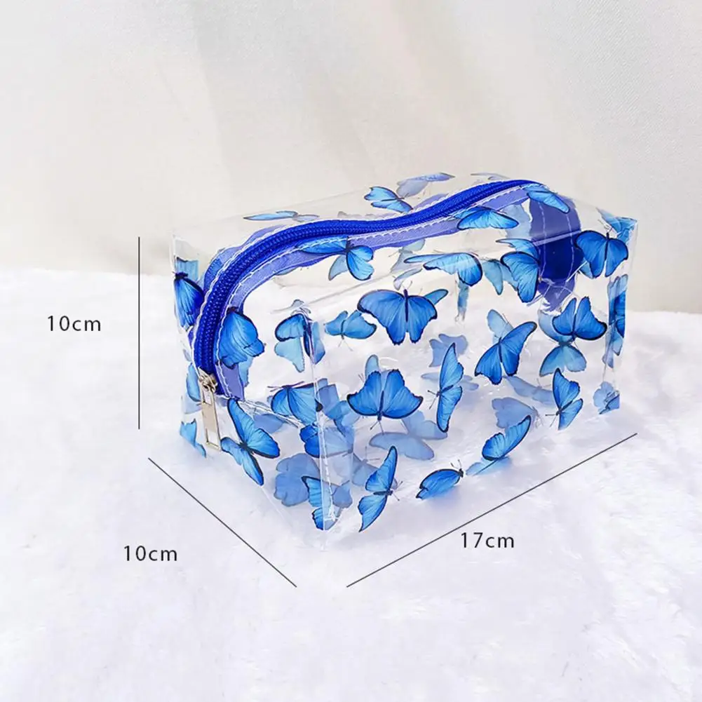 

Stylish Cosmetic Bag Flower Pattern Multipurpose Makeup Bag Fruit Floral Pattern Clear Makeup Bag