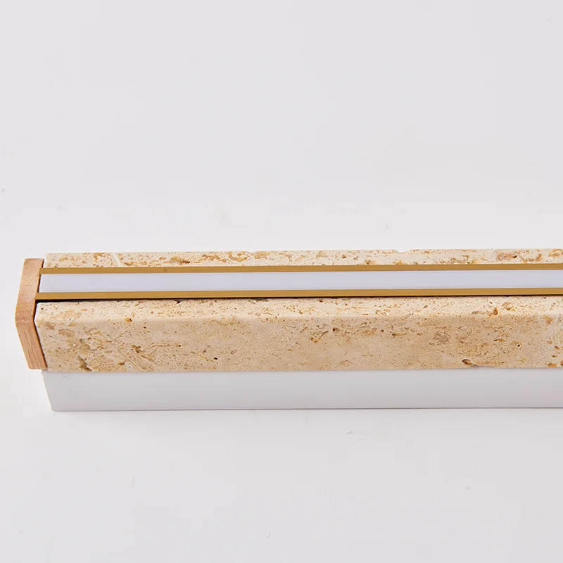 Long Strip Natural Stone Wall Lamp Modern Bedroom Living Room Decoration Corridor Wall Sconce Yellow Travertine Lighting Fixture,led wall lamp,wall light