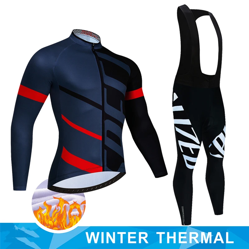 Pro team winter Cycling Jersey Set Bicycle Sportwear Suit MTB Uniform Ropa Ciclismo Road Bike Clothing Bicicleta Long Bib Pants
