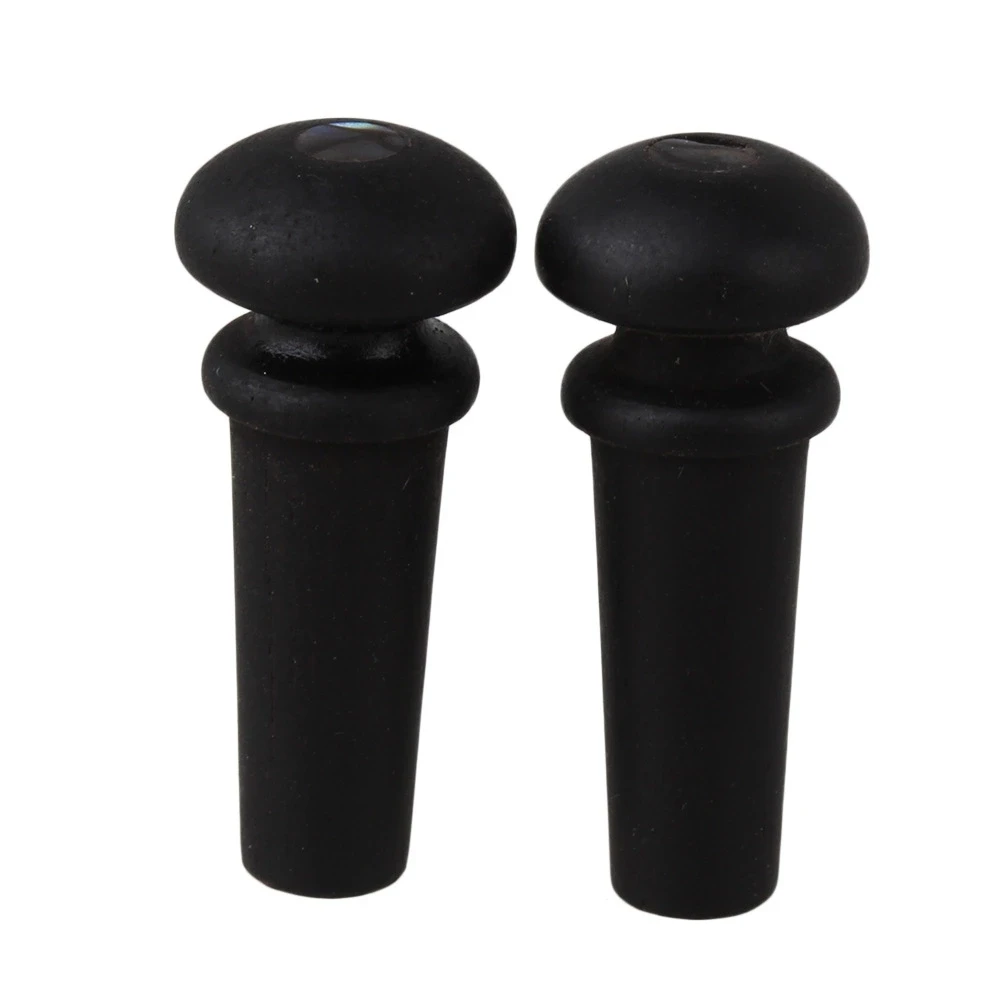 1 Set of 2 guitar EBONY End Pins Endpin With Paua Abalone Dot For Guitar