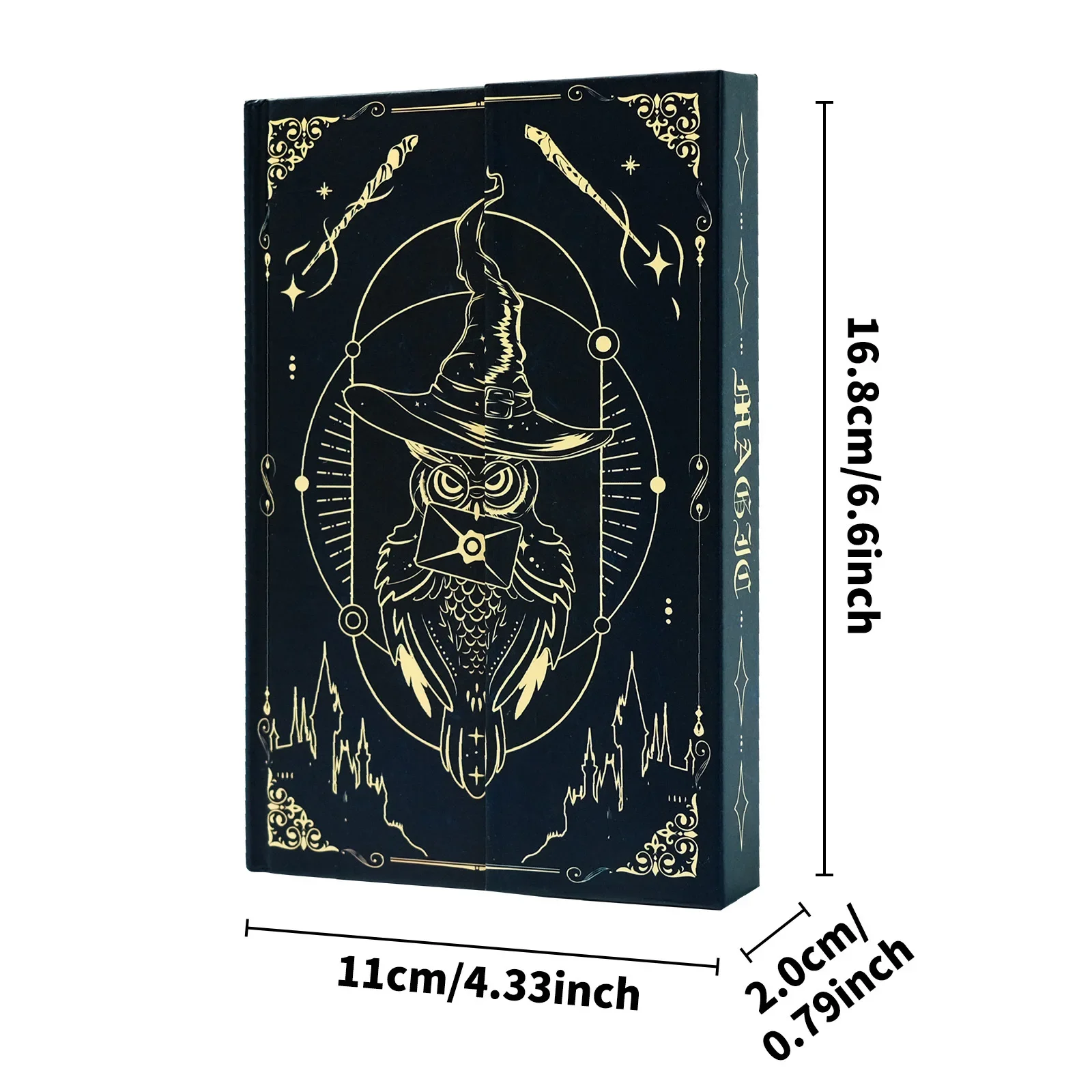 98 Page Magic Owl Hardcover Patterned Notebooks, Intage Creative Hand Books, Office Meeting Records That Can Be Carried with You