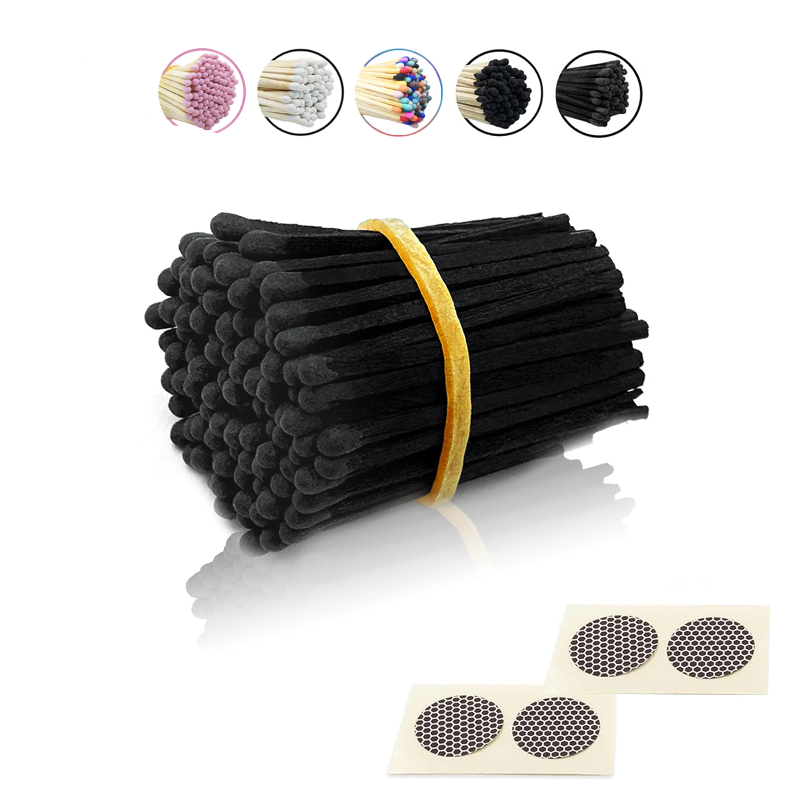 2" All Black Safety Matches 100pcs Long Wooden Matchsticks Candles Fireplace Camping USA