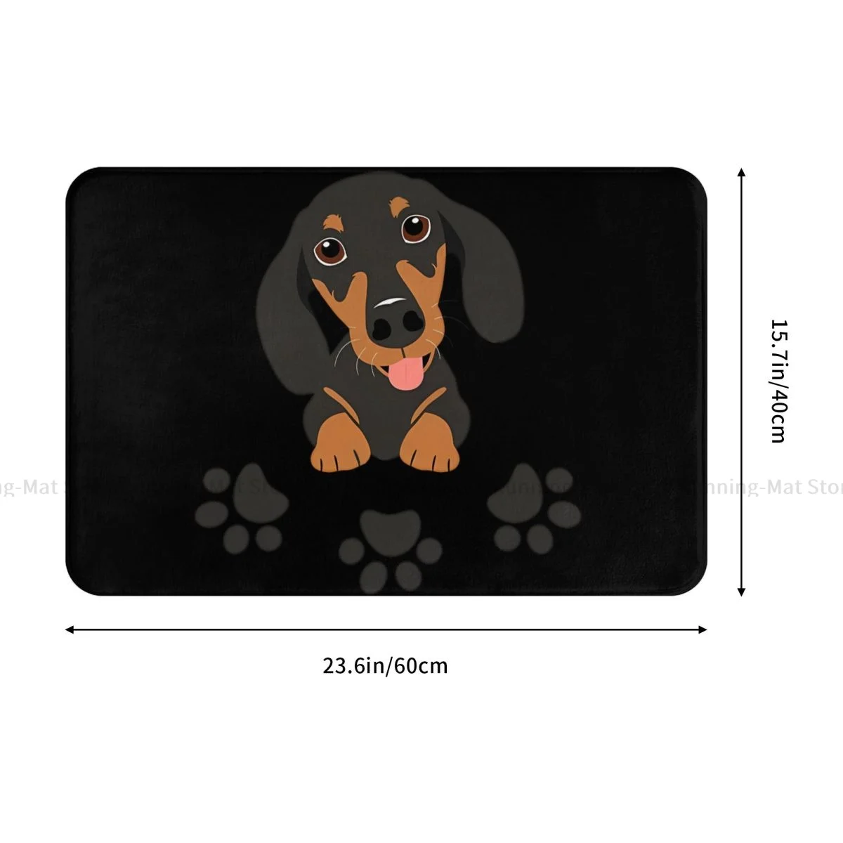 Non-slip Doormat Kitchen Mat Dachshund Sausage Dog And Paw Print Hallway Carpet Welcome Rug Bedroom Decor 2