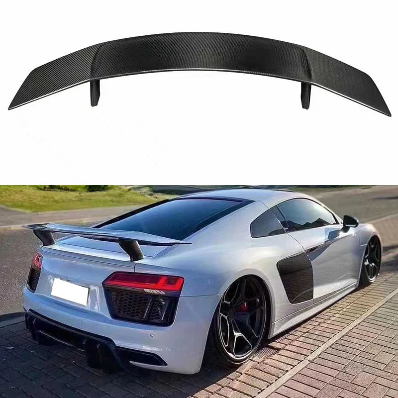 

v Style Carbon Fiber Rear Spoiler Wing For Audi R8 Gen2 V10 2020 2016-2022, 100% Tested Well