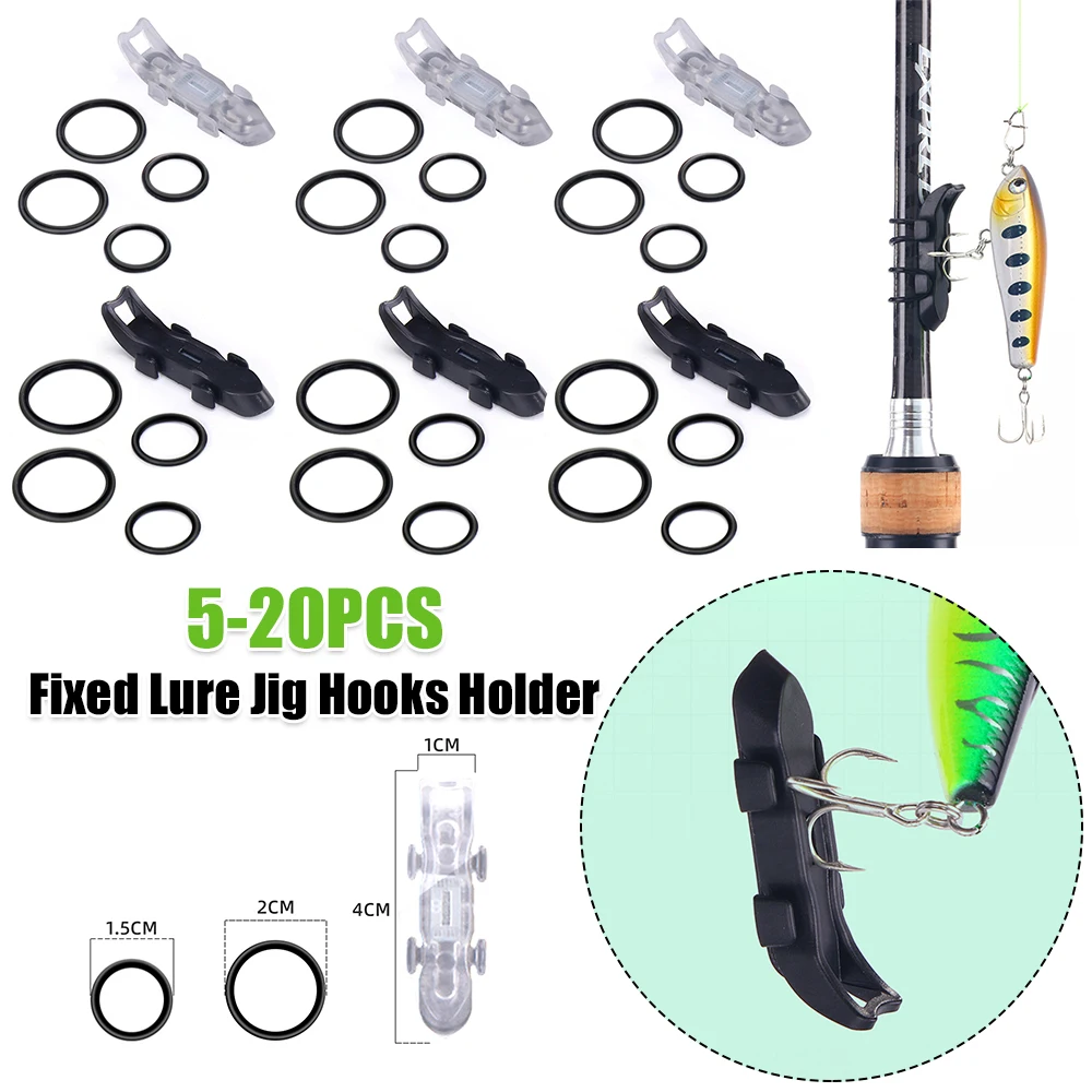 Magnetic Fishing Lure Bait Holder with Rubber Rings Lures Hook Keeper Holder Prevent Scratching Accessories for Outdoor Fishing