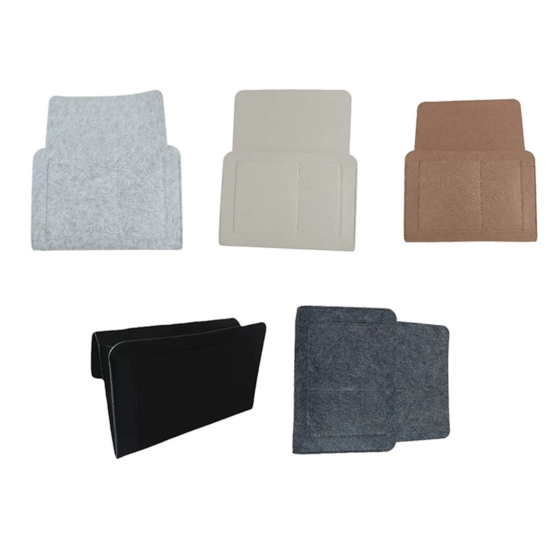 

BMBY-Felt Bedside Storage Organizer Anti-Slip Bedside Bag Bed Sofa Side Pouch Hanging Couch Storage
