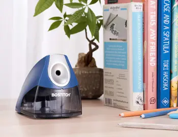 Heavy-Duty Electric Pencil Sharpener for Classroom, Stall-Free Motor, Large Shavings Tray, Dark Blue 5