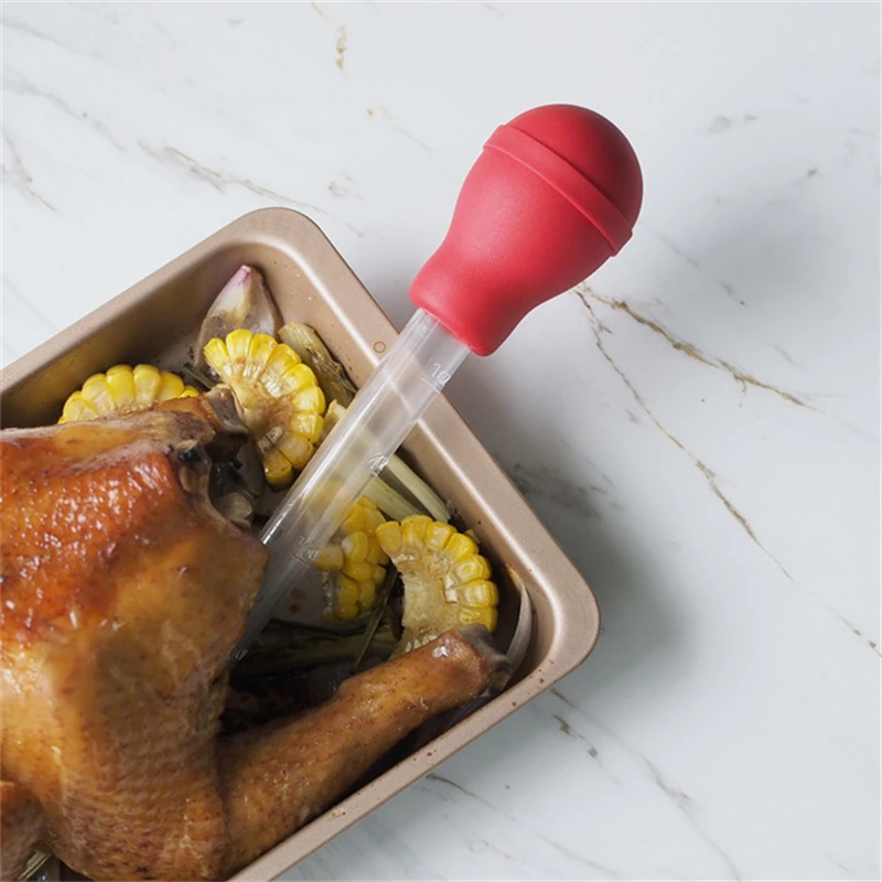 Chicken Turkey Poultry Bbq Food Oil And Baster With Brush - 1 Piece