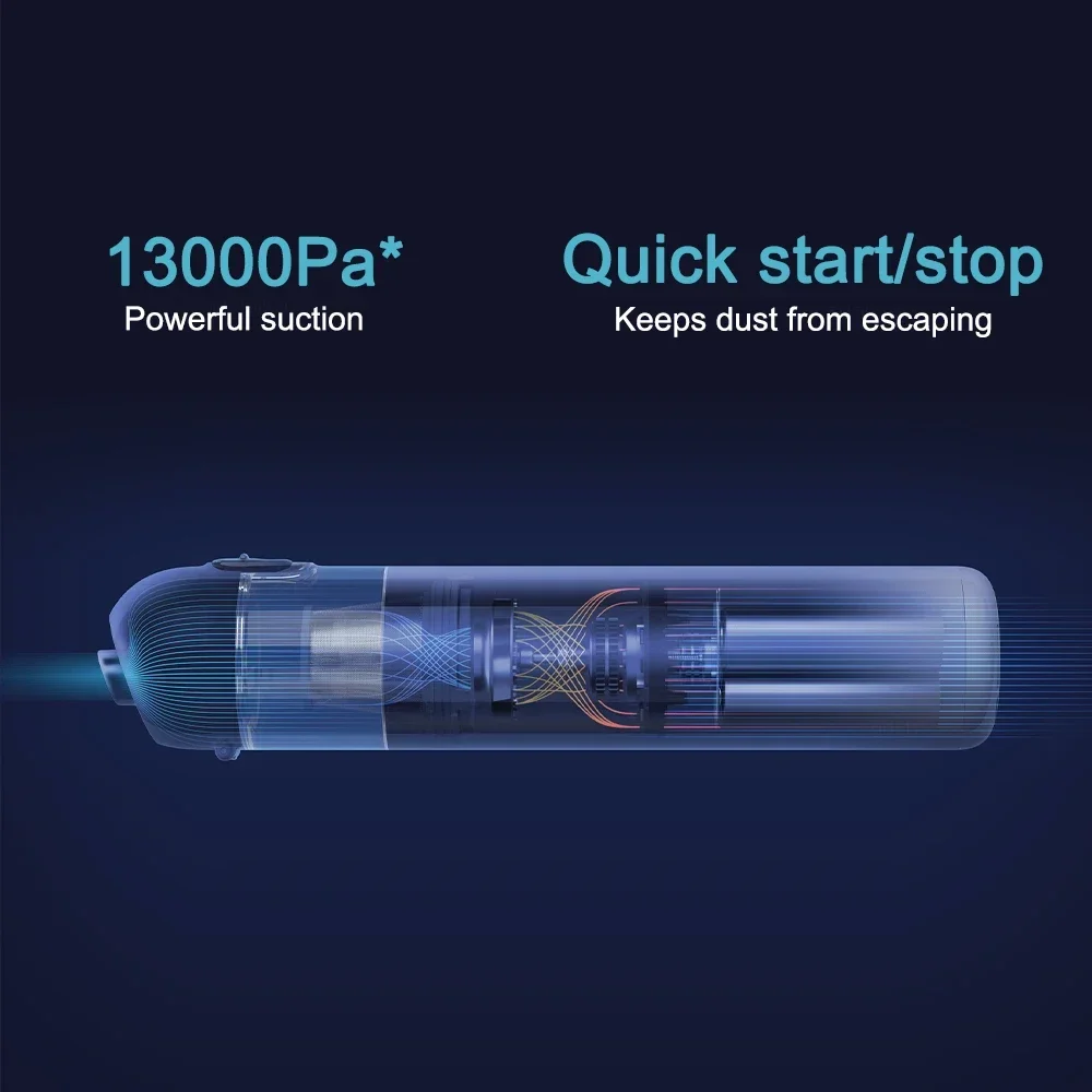 XIAOMI MIJIA Portable Handheld Vacuum Cleaner For Home Car Wireless Vacuum Cleaners 13000PA Cyclone Suction Cleaning Machine 3