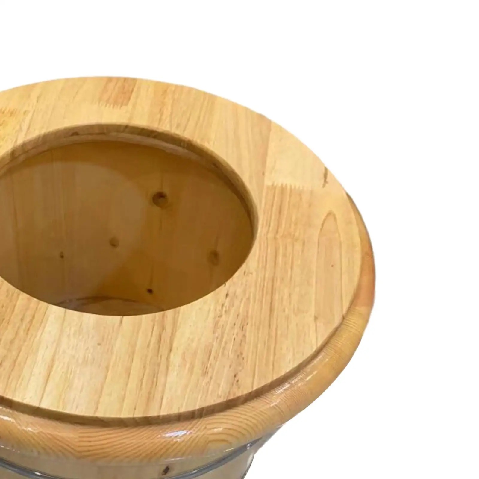 Portable Foot Bath Basin Solid Wood Foot Tub Wood Foot Footbath Bucket for Soaking Feet Bathroom Outdoor Women and Men Home