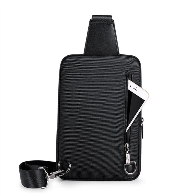 WILLIAMPOLO Business Men's Crossbody Bag Waterproof Oxford Anti-Theft Shoulder Bag Outdoor Travel Sling Chest Bag For Male 2022