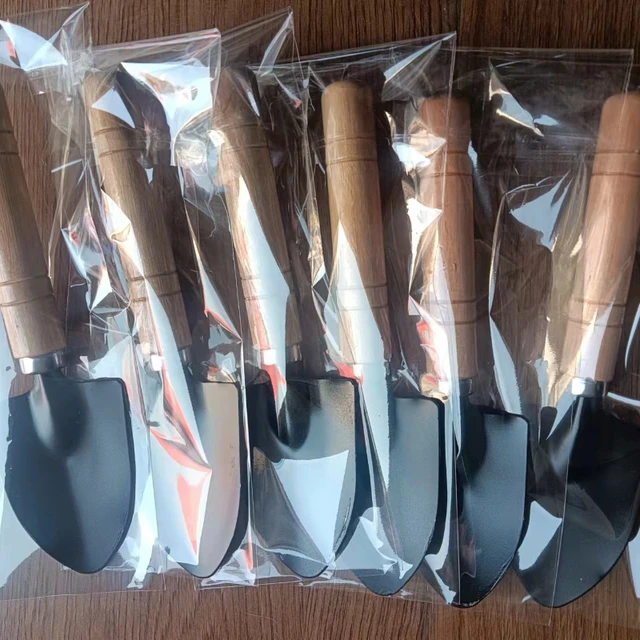 1Pc Rozsdamentes Acél Kertészeti Lapát Virág Ültetési Lapátkert Fa Fogantyú Otthoni Kerti Szerszámok Kis Ásó - Image 6
