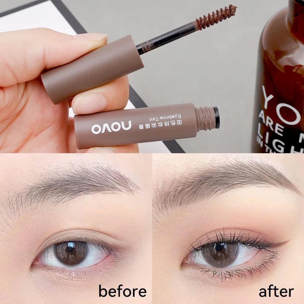 Waterproof Natural Liquid Dyeing Eyebrow Cream Long Lasting Black Brown Tint Eyebrow Beauty Mascara Eyebrows Makeup Cosmetics 2