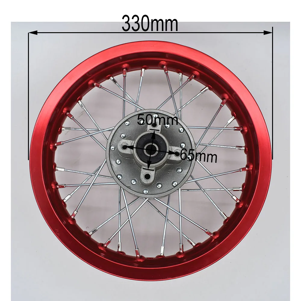 1.85 -12inch Front and Rear aluminum A Style Disc Plate Wheel Rims Hub For CRF50 APOLLO 110 Kayo Dirt Pit Bike - Image 3