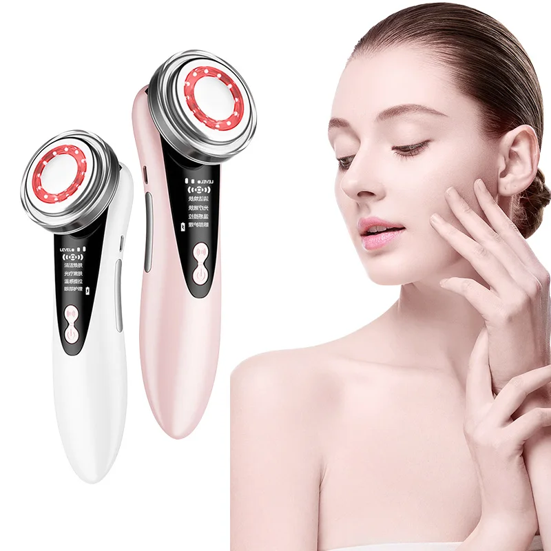 

Ultrasonic Skin Care Tools Facial Massager Red Phototherapy Skin rejuvenation Cryotherapy Face Care Spa Slimming Beauty Tool