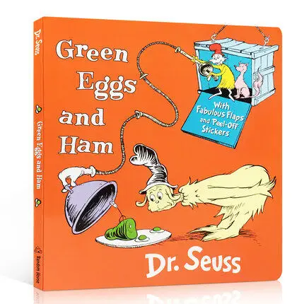 

MiluMilu Original Children Popular Books Green Eggs & Ham Lift Flap Board Book Colouring English Activity Picture