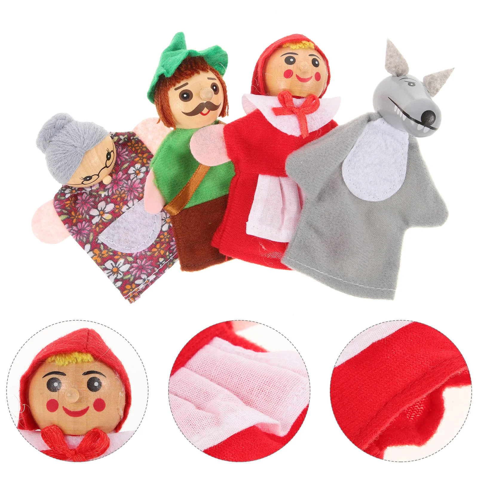 

Finger Puppets Set Plush Family Puppet Toys Soft Hands Game Educational Autistic Children