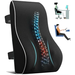 Ergonomic Memory Foam Lumbar Support Cushion for Office Chairs and Car Seats