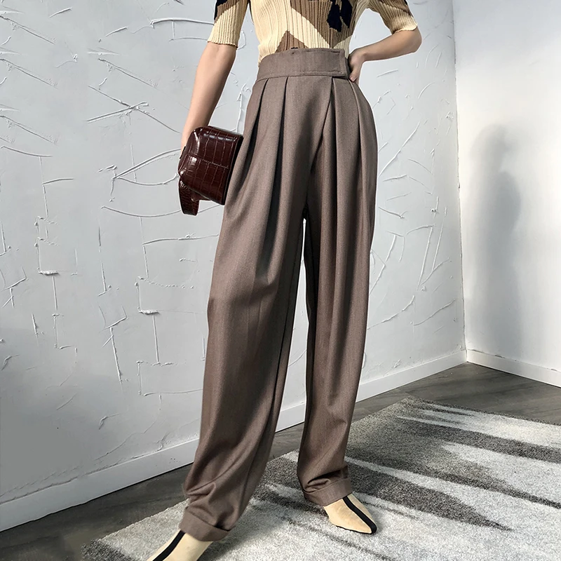 Women's Black Casual Harem Trousers Women High Waist Loose Wide Leg Pants Women 2023 Spring Korean Fashion Streetwear Women