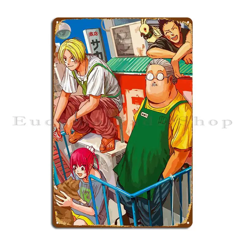 Sakamoto Days Metal Signs Wall Decor Pub Murale Vintage Vintage Iron Tin Sign Poster